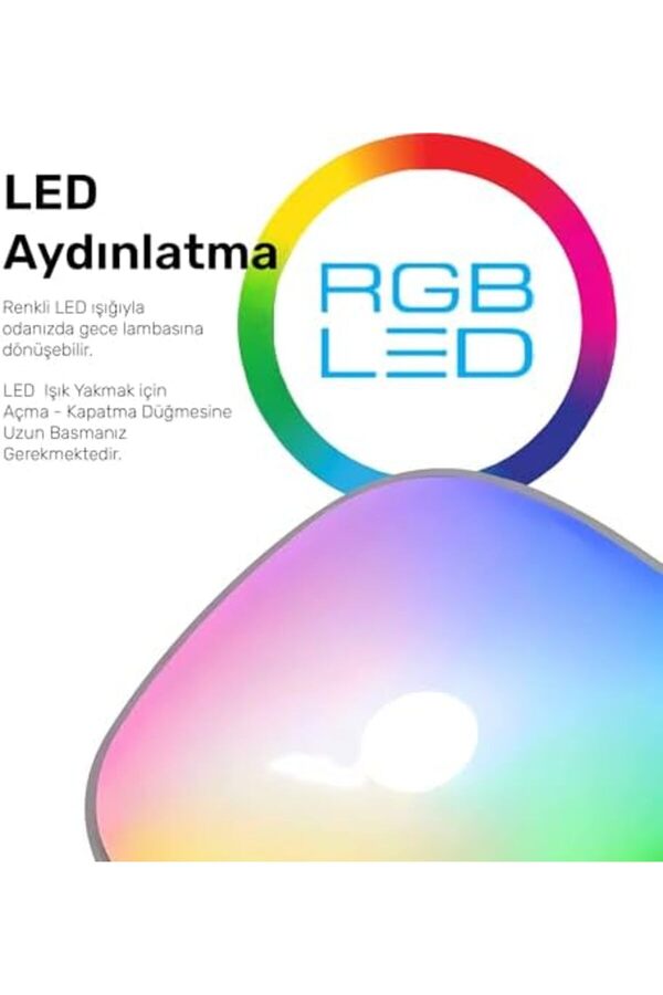 Lvnshopppi̇ng Rgb Renkli̇ Aromaterapi̇ Di̇füzör Ve Ultrasoni̇k Hava Nemlendi̇ri̇ci̇ Buhar Maki̇nesi̇ (Beyaz)