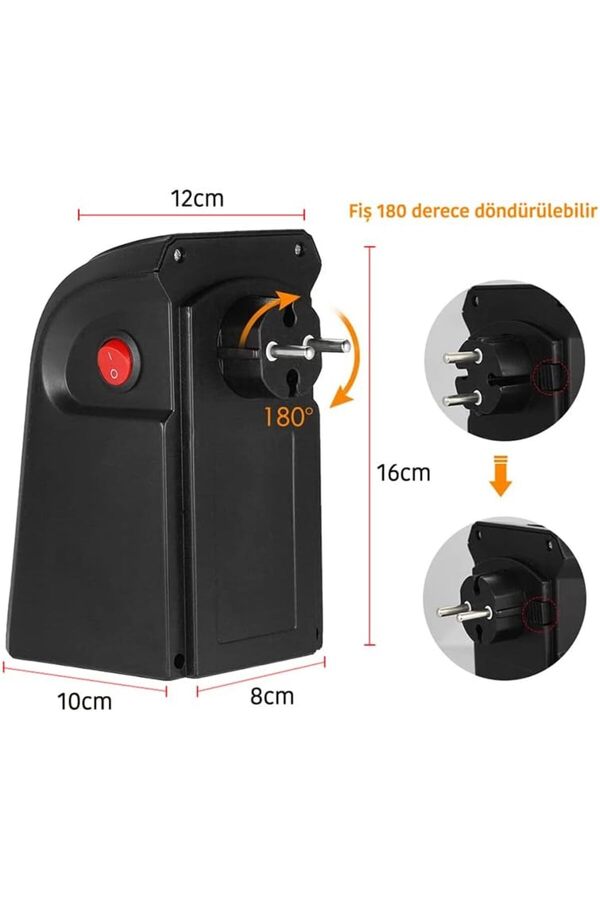 Sersadsn Lua 400W Elektri̇kli̇ Masaüstü Küçük Fanlı Isıtıcı Masa Altı Ayak İçi̇n Fan Isıtı
