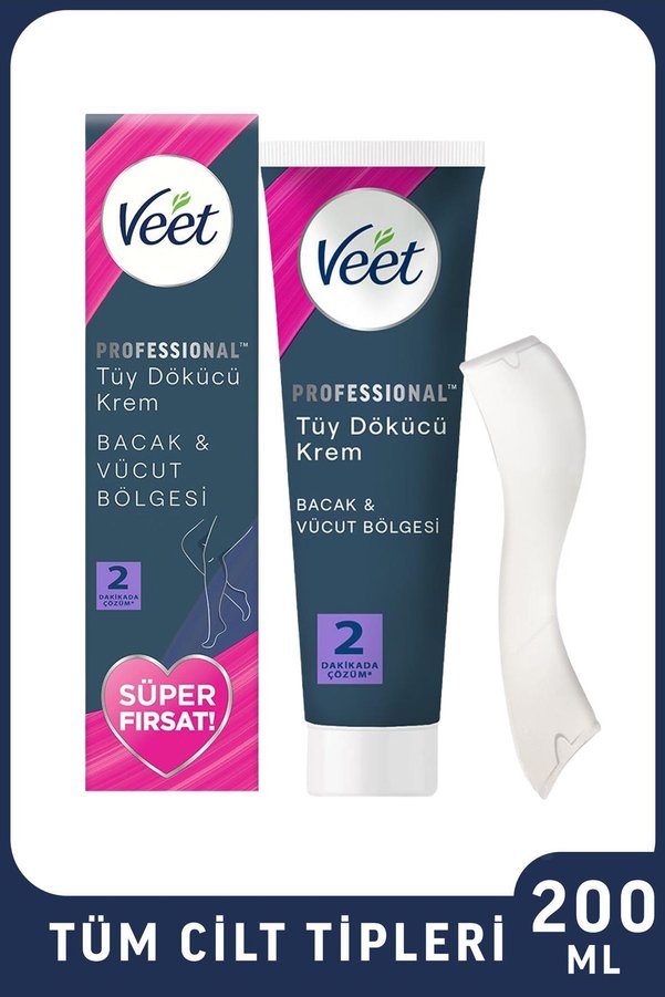 Veet Professional Tüy Dökücü Krem Tüm Cilt Tipleri İçin 200 ml