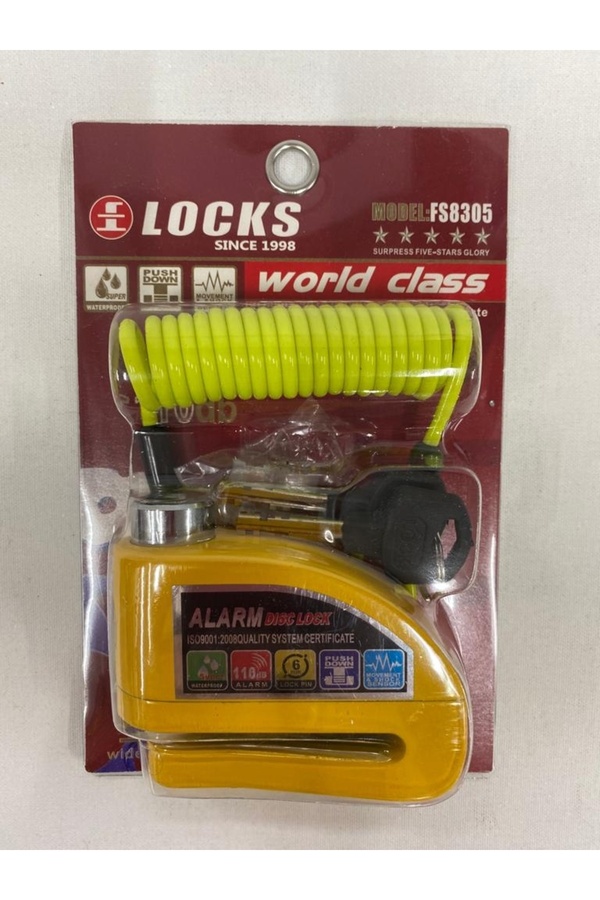 World Class Locks 110 Db Sarı Alarmlı Di̇sk Ki̇li̇di̇