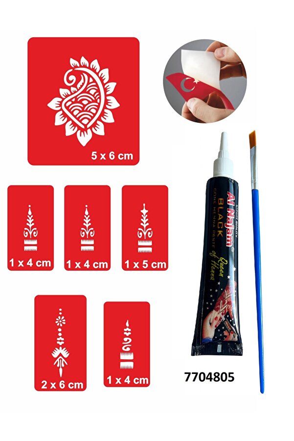 Ai̇rbrush Tattoo El Parmak Çi̇çek Hi̇nt Kınası İle Geçi̇ci̇ Dövme Yapma Seti̇
