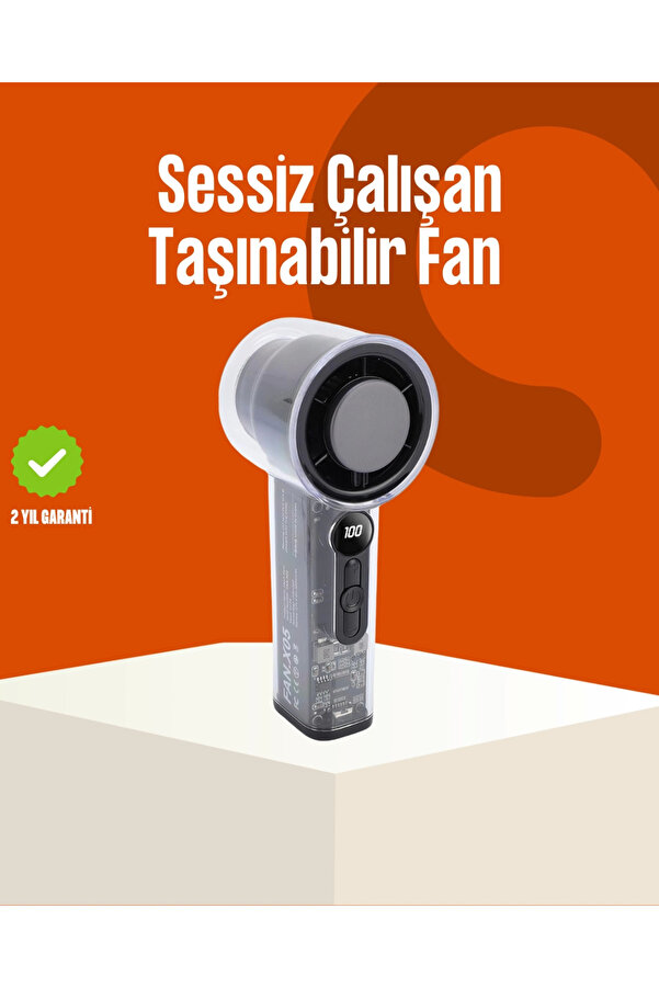 Yüksek Hızlı Şarjlı Fan | Kamp, Ofi̇s Ve Açık Hava İçi̇n İdeal