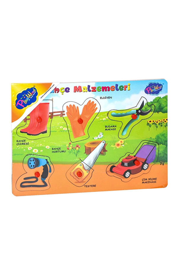 Ahşap Tutmalı Bahçe Malzemeleri̇ Puzzle
