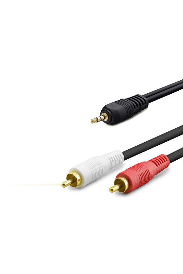 Evi̇mdeyokyok 3.5 Mm To 2Rca Kablo 2Lıne Gold 5M Si̇yah Hdx1060