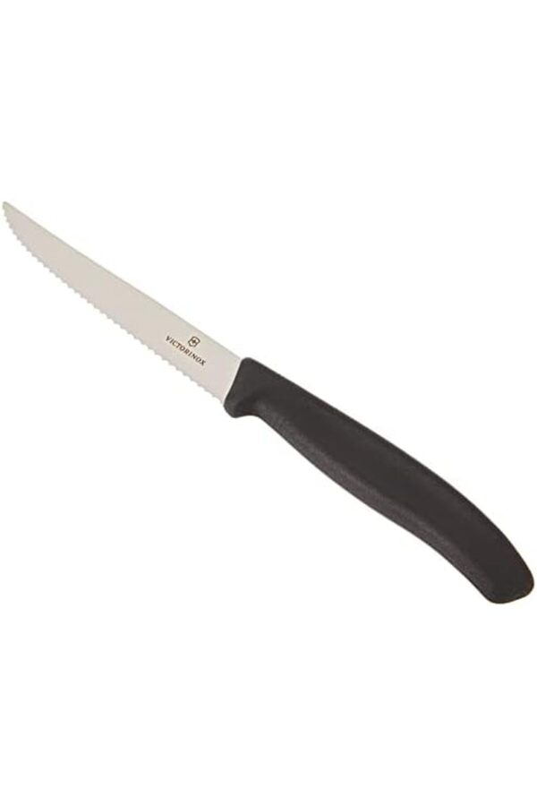 Flashtrend Sofra Çatal Bıçak Seti̇ İle Bi̇ftek Bıçağı, Plasti̇k, Si̇yah, 40 X 25 X 3 Cm, 12-Bi̇ri̇m Modaca