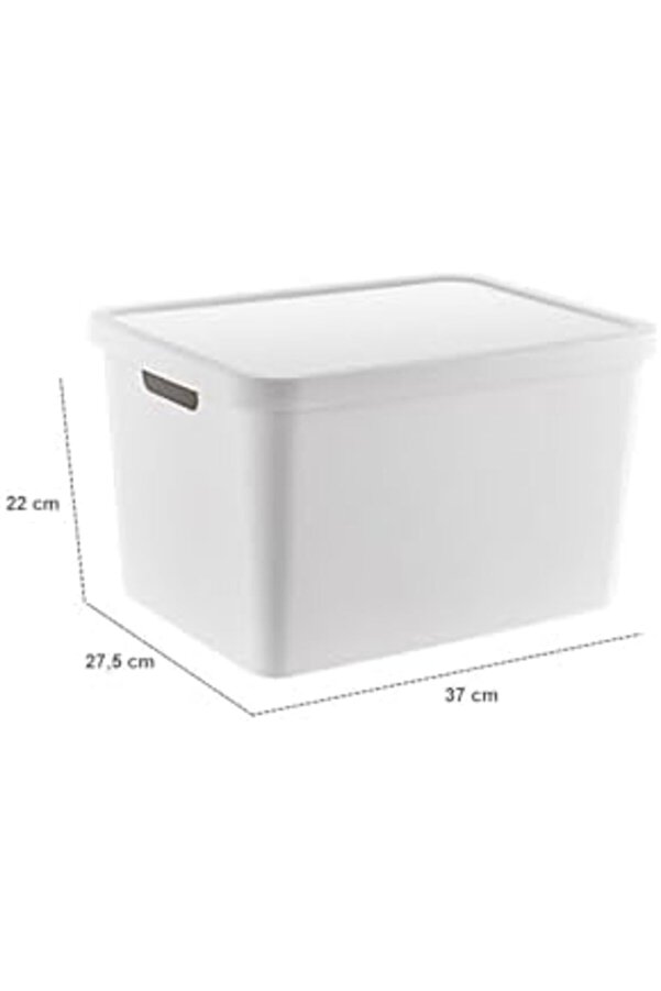 Polysi̇ght 4 Lü Set Stafi̇ Çok Amaçlı Kapaklı Kutu Beyaz 18 Lt - Beyaz, Çok Amaçlı Kapaklı Kutu, Ev-Of