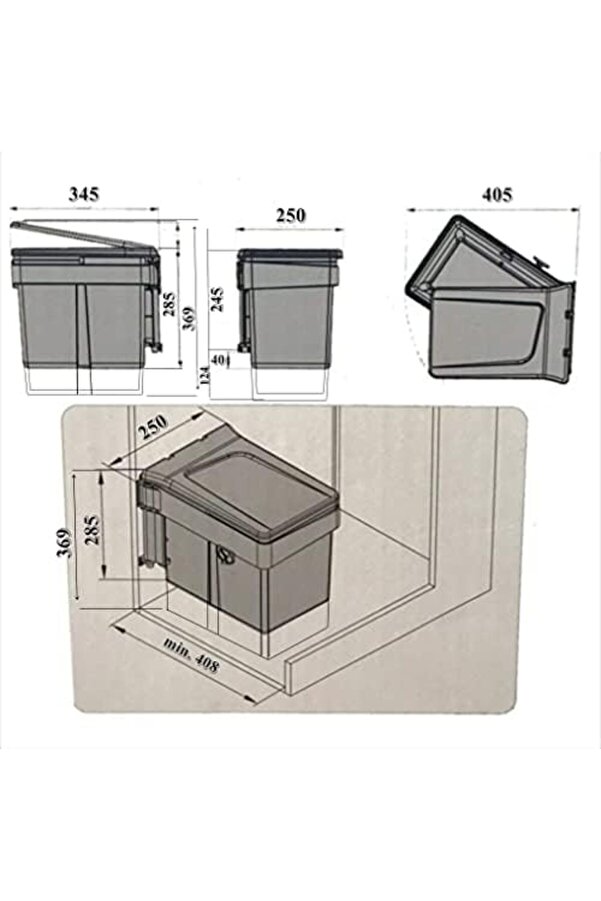 Lvnshop 20 Lt Kapağa Monte Çöp Kutusu 224120