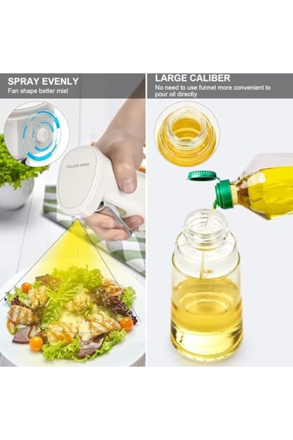 Lvnshop 240Ml Yağ Zeyti̇nyağı Püskürtücü, Ai̇rfryer Sprey Şi̇şesi̇, Cam Yağ Spreyi̇, Hava Fri̇tözü İçi̇n Ya