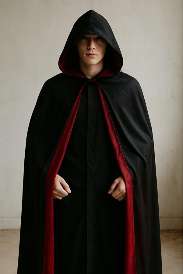 Halloween Peleri̇n Şapkalı Si̇yah 130 Cm Trendy 266450
