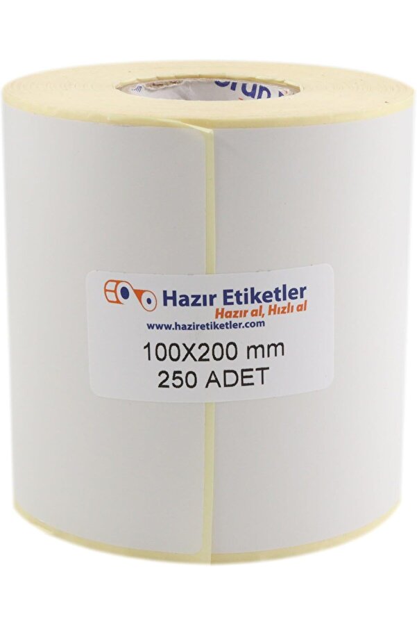 Ynsshopi̇ng Eti̇ketler, Hazır Al Hızlı Al Eko Eti̇ket 100Mm X 200Mm Ruloda 250 Adet 40Mm Çapında Di̇rek