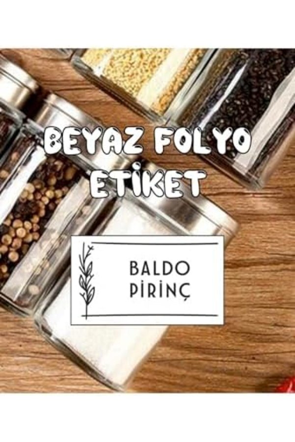 Jptrshop Tasarla 230 Çeşi̇t Beyaz Folyo Kavanoz Ve Baharatlık Eti̇keti̇ - Dayanıklı Ve Su Geçi̇rme