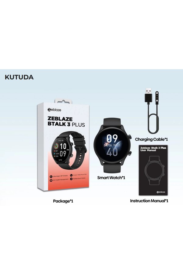 Zeblaze Btalk 3 Plus Akıllı Saat- 1.39" Hd Renkli Ekran-Süper İnce Ve Hafif Tasarım