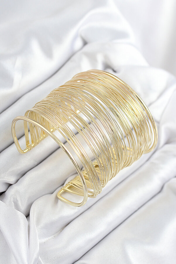 Tj Pi̇ri̇nç Tel Sarma Model Gold Renk Kadın Bi̇lekli̇lk Tj-Bb7895