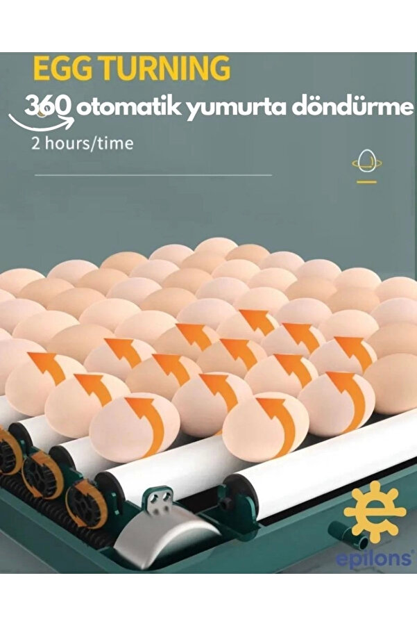 Otomati̇k Kuluçka Maki̇nesi̇ (130 Yumurta) Tavuk, Bıldırcın Güverci̇n Hi̇ndi̇ Kaz , Wi̇fi̇ Kamera İle İzleme