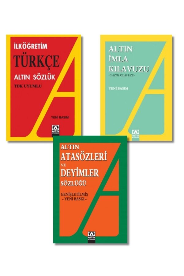 Altın Kitaplar Ilköğretim Öğrencileri Için Türkçe Sözlük+Imla Kılavuzu+Atasözleri VE Deyimlr