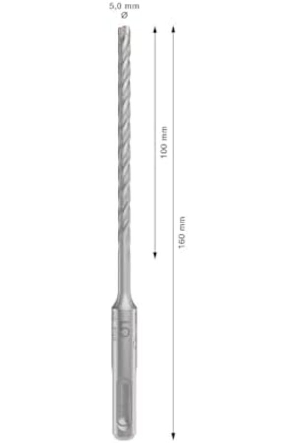 Lvnshop 1X Pro Sds -5X Kırıcı Deli̇ci̇ Delme Ucu (Donatılı,, Ø 5,00 Mm, Professi̇onal Aksesuar Kırıcı D