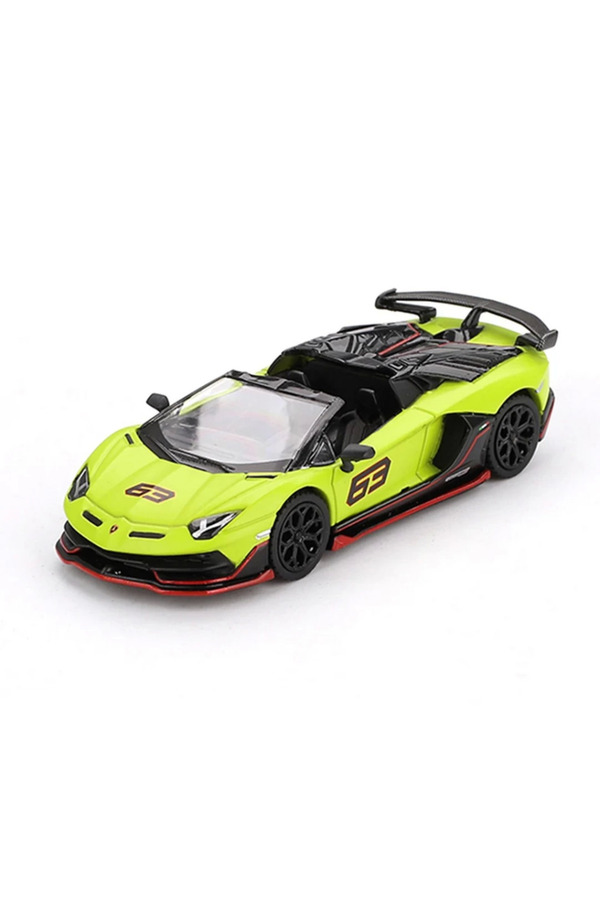 Nessi̇world Mi̇ni̇ Gt 1/64 Lamborghi̇ni̇ Aventador Svj 63 Roadster Verde Shock - Bli̇ster Paket