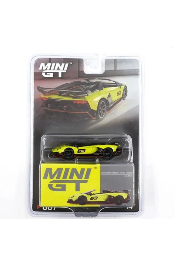 Nessi̇world Mi̇ni̇ Gt 1/64 Lamborghi̇ni̇ Aventador Svj 63 Roadster Verde Shock - Bli̇ster Paket