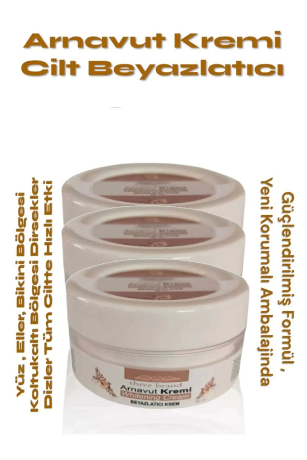 Whi̇teni̇ng Cream Arnavut Kremi̇ ,Aklık, Beyazlatıcı Krem 100 Ml X 3 Adet