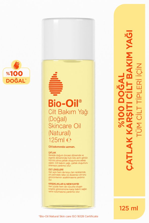 Bio-Oil %100 Natural Çatlak Karşıtı Nemlendirici Cilt Bakım Yağı 125 ml Leke Karşıtı Vitamin E