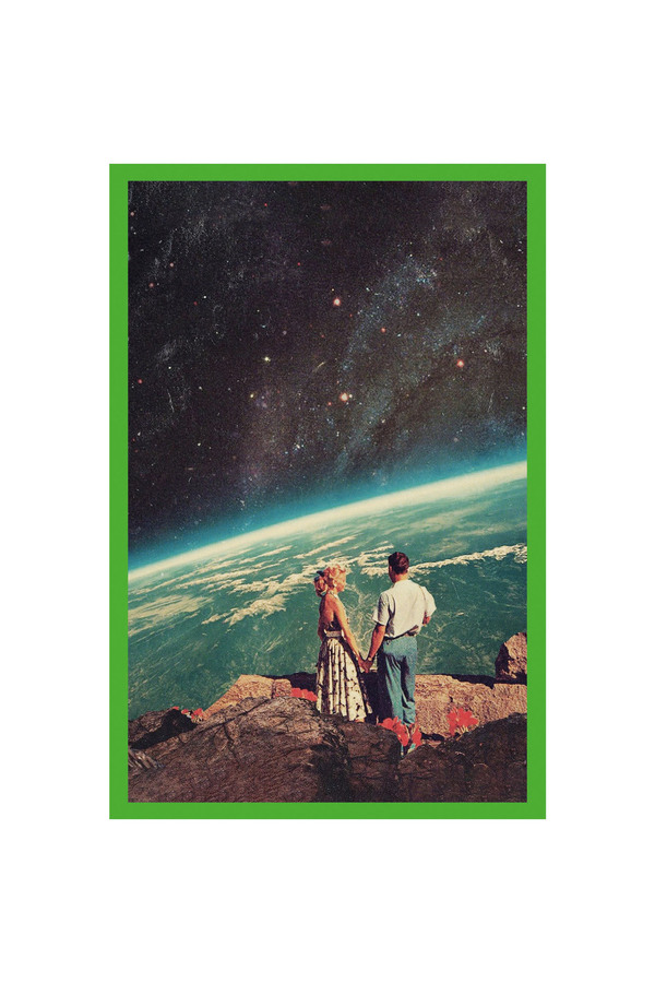 Hi Kami Love is Cosmic – Birlikte Dünyaya Bakan Çift | Sevgiliye Hediye Not Kartı Ve Kartpostal | 10x15