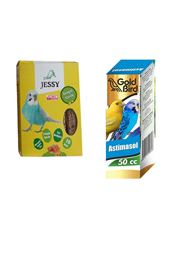Gold Bi̇rd Asti̇masol Kafes Kuşları İçi̇n Önleyi̇ci̇ Damla Ve Jessy Ballı Kraker 10 Lu