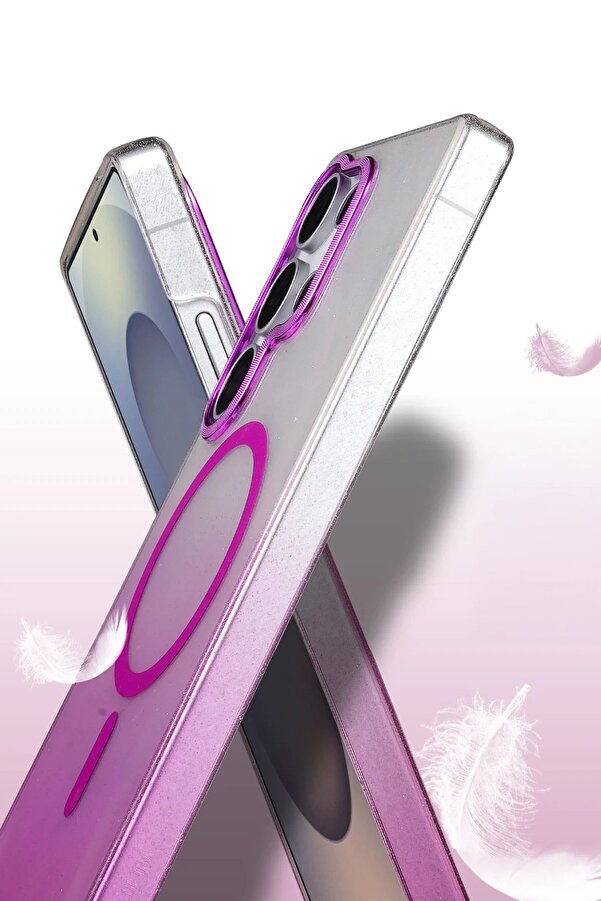 Fırsatkoli̇k Samsung Galaxy S25 Ultra Glossy Magsafe Kapak - Mor-(5796)