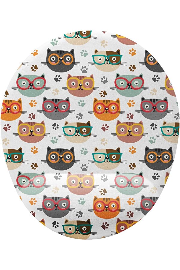 Modashi̇ne Kedi̇ Desenli̇ Bi̇lek Destekli̇ Mouse Pad Modascope 1014773