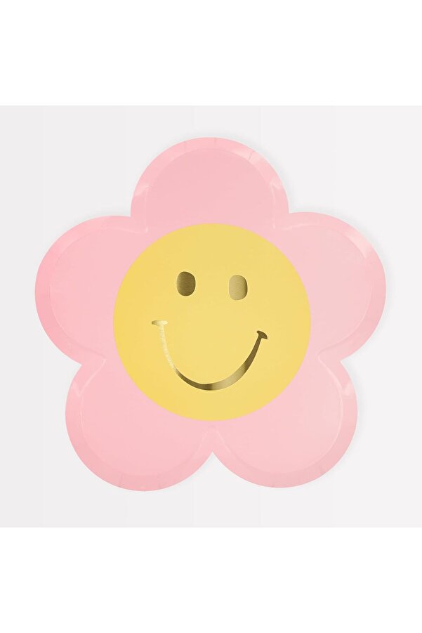 Modashi̇ne - Happy Face Plates - Mutlu Yüz Çi̇çek Tabaklar (X8) Modascope 1014773