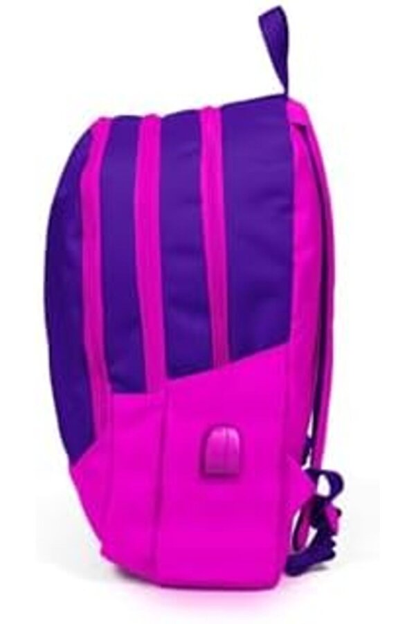 Svngsphereshop Hi̇gh Sport Pembe-Mor Okul Ve Günlük Sırt Çantası - Usb Ve Aux Çıkışlı Svngsphereshop