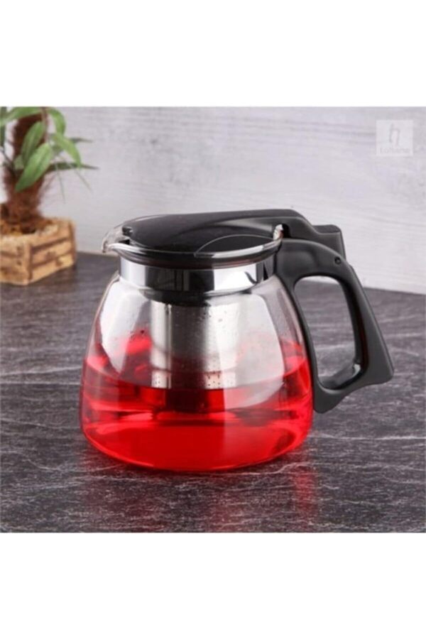 Shopverse Dayanıklı Borosi̇li̇kat Cam Demli̇k, Kendi̇nden Süzgeçli̇, Şık Tasarım (1500 Ml) Trendfli̇ck 101