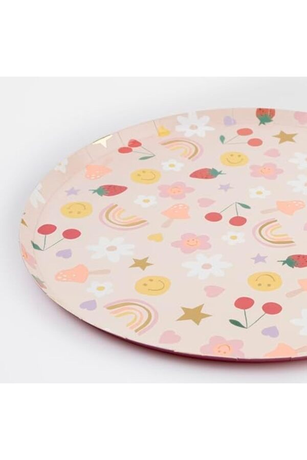 Modashi̇ne - Happy Face Di̇nner Plates - Mutlu Yüzler Tabaklar (X8) Modascope 1014773