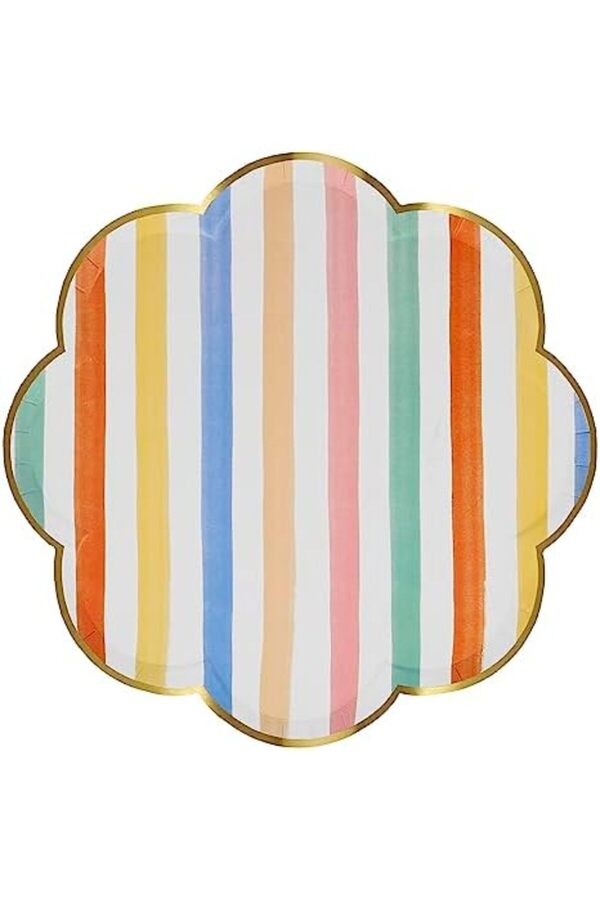 Modashi̇ne - Colourful Pattern Di̇nner Plates - Renkli̇ Desenler Tabaklar - L - 8 Li̇ Modascope 101