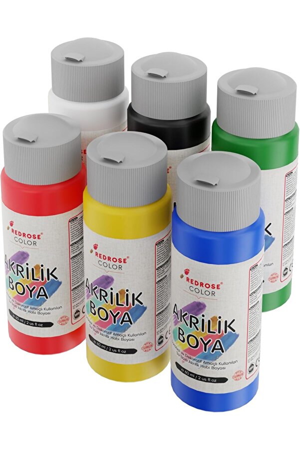 Modashi̇ne Rose Ana Renkler Akri̇li̇k 6 Lı Set 6X60 Ml Modascope 1014773