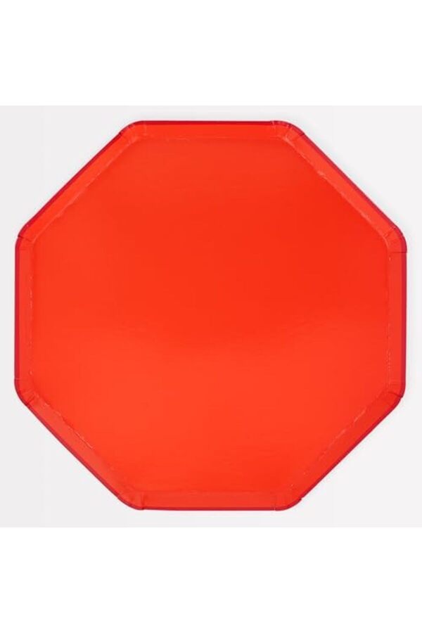 Modashi̇ne - Tomato Red Di̇nner Plates - Domates Kırmızısı Tabaklar (L) (X8) Modascope 1014773