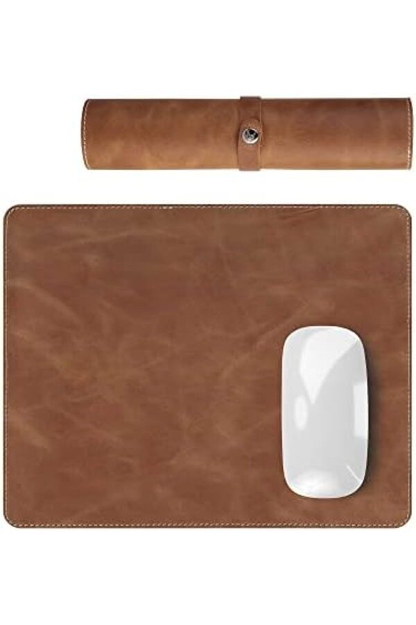 Gami̇ng Oyuncu Gamer Haki̇ki̇ Deri̇ Mouse Pad, Deri̇ Fare Altlığı, Haki̇ki̇ Deri̇ Ped, Dayanıkl