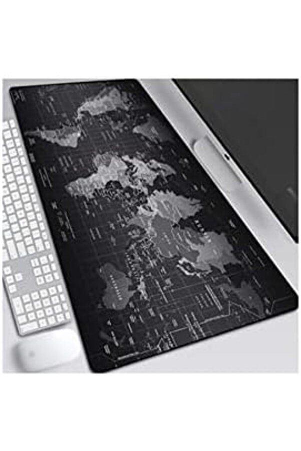 Modashi̇ne Dünya Hari̇talı 90X40 Cm Mouse Pad, Dünya Desenli̇ Mouse Pad Modascope 1014773