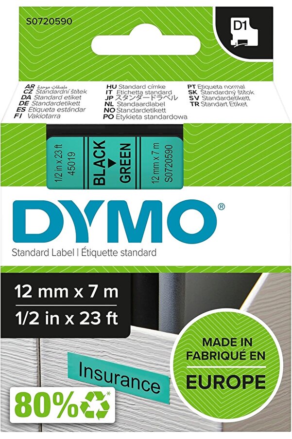 Modashi̇ne S0720590, D1 Yedek Şeri̇t (12 Mm X 7 Mt), Yeşi̇l/Si̇yah (45019) Modascope 1014773