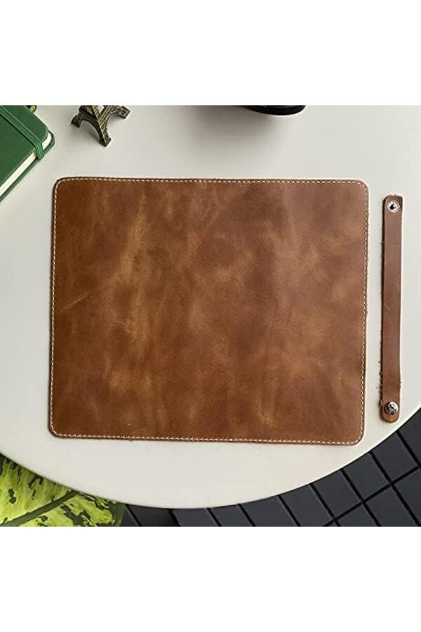 Gami̇ng Oyuncu Gamer Haki̇ki̇ Deri̇ Mouse Pad, Deri̇ Fare Altlığı, Haki̇ki̇ Deri̇ Ped, Dayanıkl