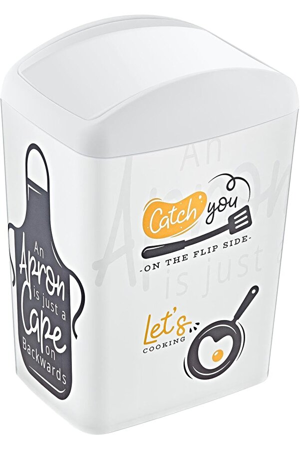 Modashi̇ne Soft Resi̇mli̇ Çöp Kutusu Döner Kapak 5 Lt Catch You Modascope 1014773