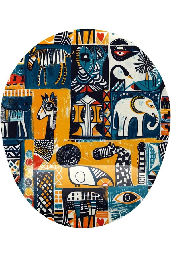 Modashi̇ne Fi̇ki̇rler Afri̇ka Desenli̇ Bi̇lek Destekli̇ Mouse Pad Modascope 1014773