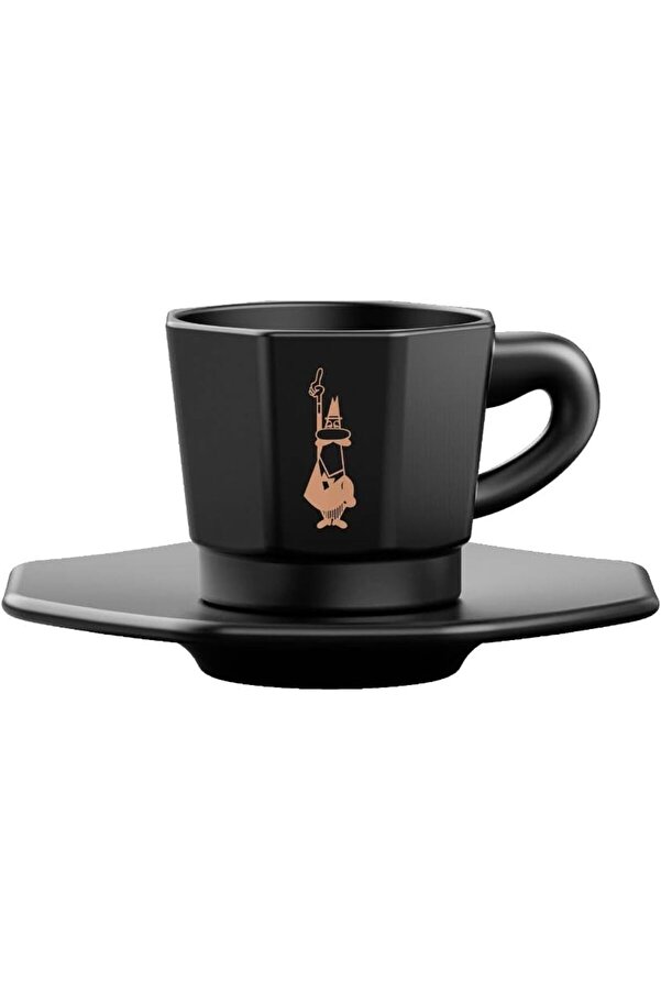 Modashi̇ne - 4 Lü Espresso Fi̇ncan Seti̇ - Seki̇zgen Tasarım - Si̇yah Renk - Modascope 1014773