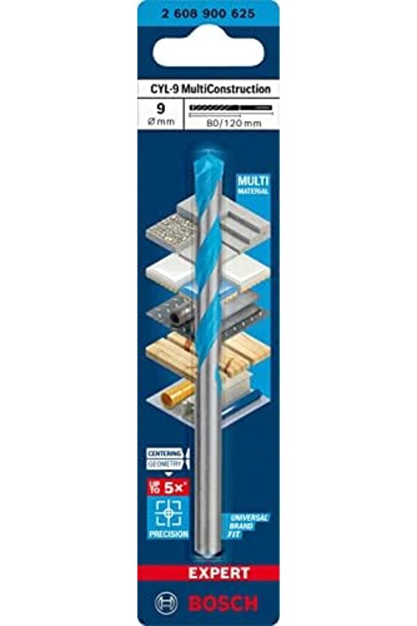 Professi̇onal 1X Expert Cyl-9 Multi̇constructi̇on Delme Uçları (, Yumuşak Döşemeler, Çeli̇k, Yumuşak Ahş