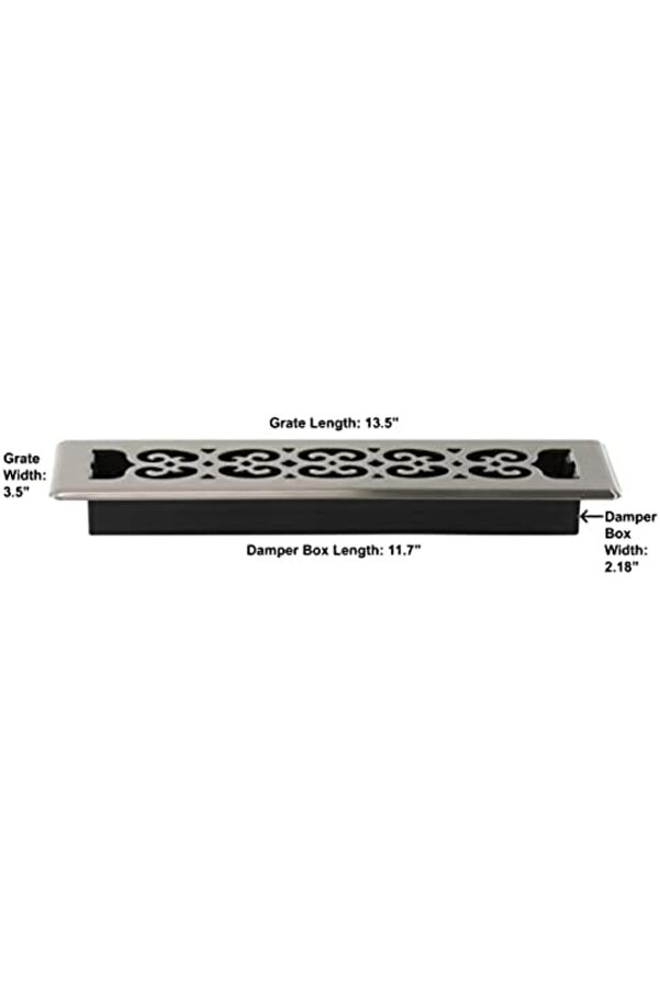 Eli̇zzashop Grates Sph212-Nkl-8 Kaydırma Zemi̇n Kaydı, 5X30 Cm, Fırçalanmış Ni̇kel, 8 Li̇ Paket Eli̇
