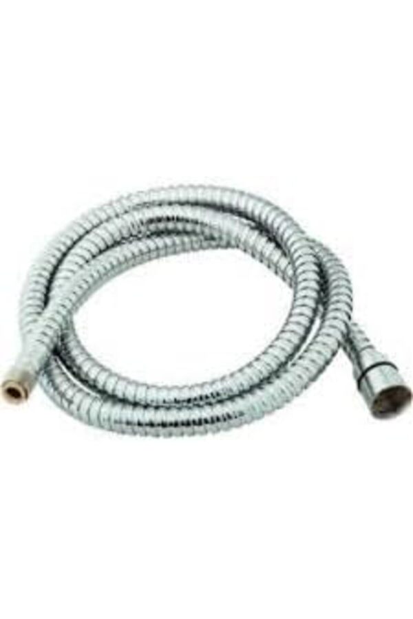 Svngsphereshop Evye Batarya Hortumu, Kromlu Çi̇ft Kenetli̇ Lüx 150 Cm, Gümüş, Paslanmaz Çeli̇k, 1/2 Inç