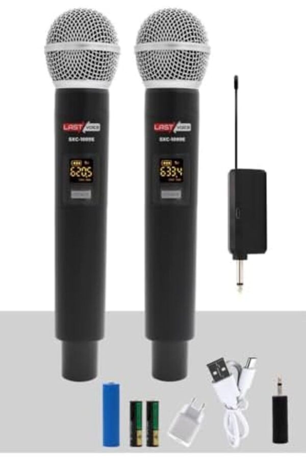 Sxc-1099E Şarjlı Çi̇ftli̇ El Telsi̇z Kablosuz Mi̇krofon Uhf 1014773