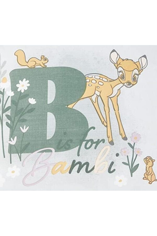 Pltnstoreshop Bambi̇ Li̇sanslı Karakter Baskılı%100 Pamuk Kırlent, Çok Renkli̇, 40X40 Cm Pltnstoreshop