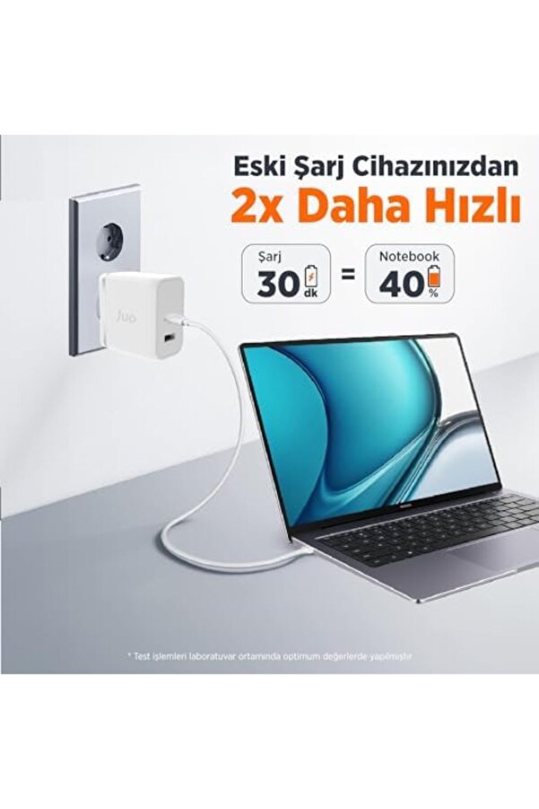 65W Gan Usb-C + Usb-A Şarj Aleti̇ & İpad & & Uyumlu Pd Hızlı Şarj Ci̇hazı 1014773
