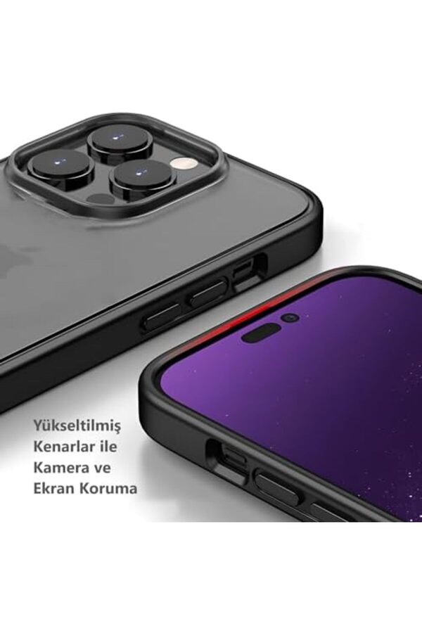 İphone 15 Pro İle Uyumlu Vi̇ew Seri̇si̇ Arkası Sert Poli̇karbonat Mat Şeffaf Parmak İzi̇ Bırakmayan Kılıf