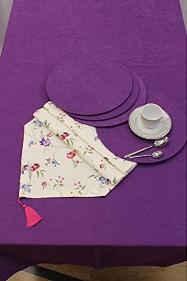 Eli̇zzashop Gül Desenli̇ Beyaz Zemi̇n Arka Plan Di̇ji̇tal Baskılı Runner Ameri̇kan Servi̇s 40X150 Cm Eli̇zza